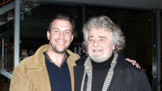 Pietro Vandini in compagnia di Beppe Grillo